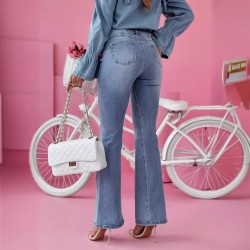 Amazon Cross Border European and AmericanSpring/Summer New Flared Jeans for Women Stylish and Elegant Commuter Casual Pants