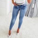 Amazon Cross Border New Slimming High Waisted Diamond Bow Jeans for Women Elastic Fit Skinny Pants