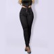 Factory direct cross bordernew strappy slim fit skinny jeans for women high waisted slimming hip lifting trousers in stock